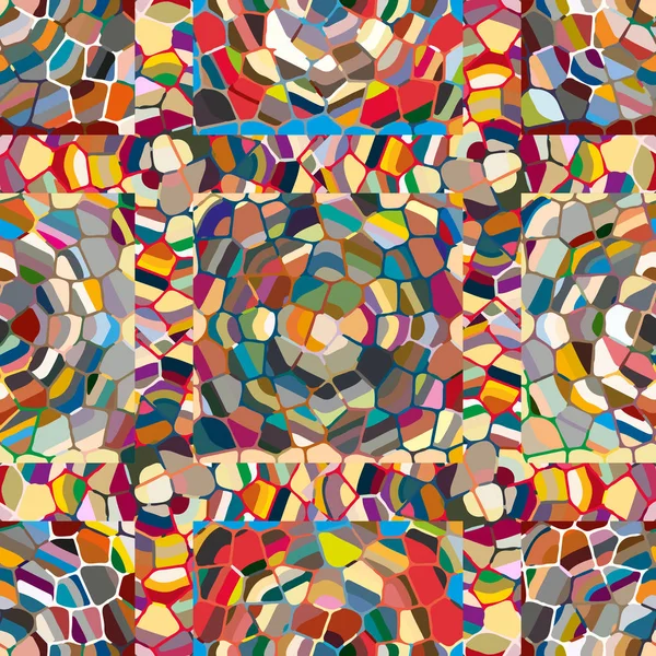 Абстрактный Красочный Мозаичный Бесшовный Узор — стоковый вектор