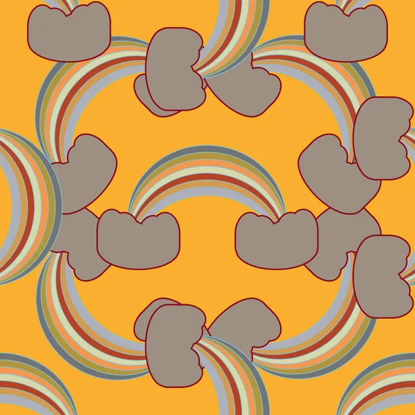 Rainbow seamless pattern. Rainbows design for textile, interior design, linens, etc. Cute abstract kids background.