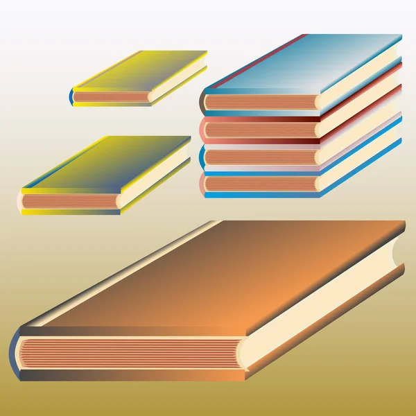 Stapels Van Kleurrijke Notebooks Vectorillustratie — Stockvector