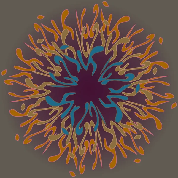 Nuevo Mandala Abstracto Simétrico Objeto Decorativo Puede Utilizar Para Papel — Vector de stock