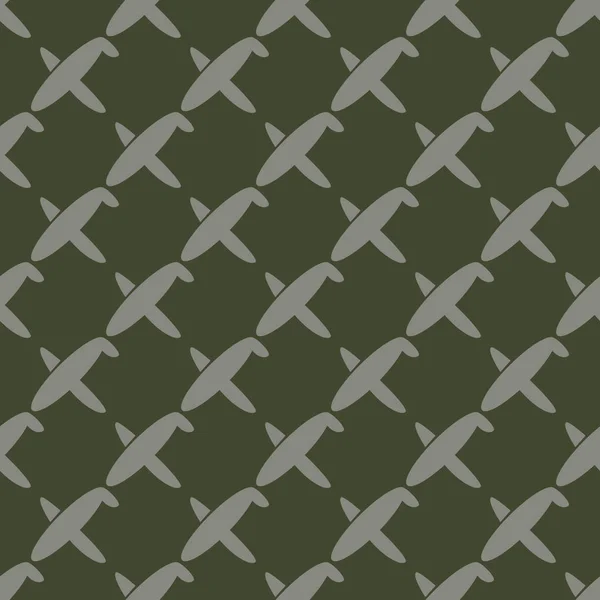 飛行機 ベクトル図のシームレス パターン — ストックベクタ