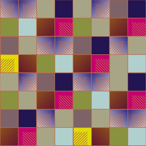 Patrón Geométrico Abstracto Sin Costura Colorido Ilustración Vectorial — Vector de stock