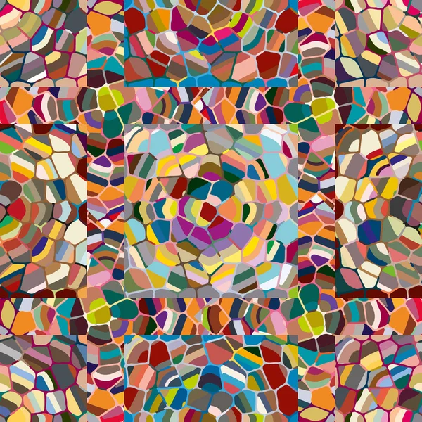 Patrón Sin Costura Mosaico Colorido Abstracto — Vector de stock