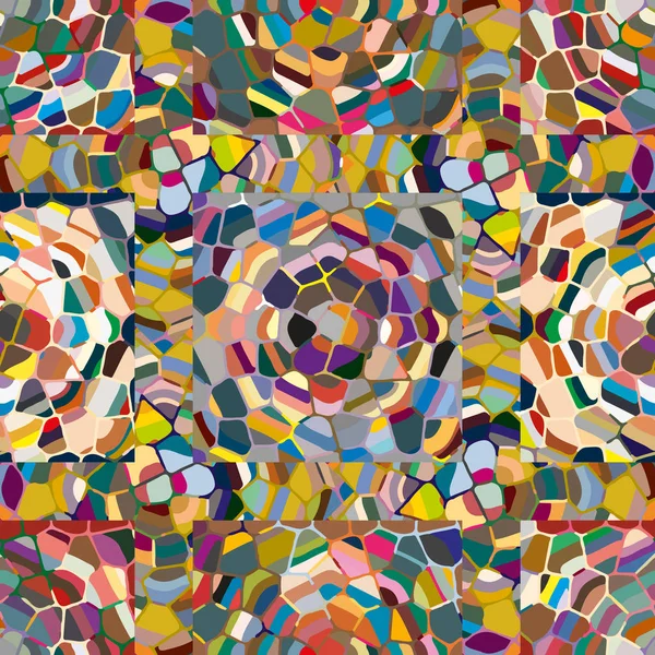 Patrón Sin Costura Mosaico Colorido Abstracto — Vector de stock