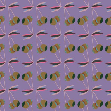 Kiraz, vektör çizim ile vektör seamless modeli 