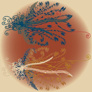 Yeni tasarım çalışmaları için el yapımı doodle ile soyut desen