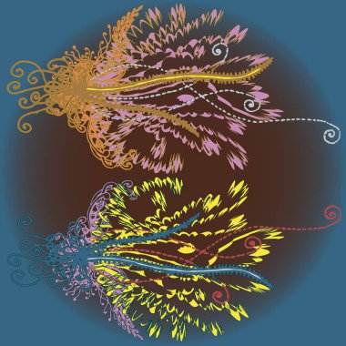 Yeni tasarım çalışmaları için el yapımı doodle ile soyut desen