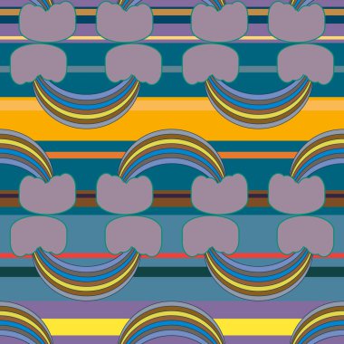 Gökkuşağı seamless modeli. Gökkuşağı Dizayn Tekstil, iç tasarım, keten, vb için. Şirin soyut çocuklar arka plan.