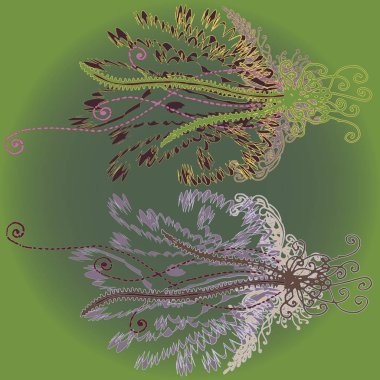 Yeni tasarım çalışmaları için el yapımı doodle ile soyut desen