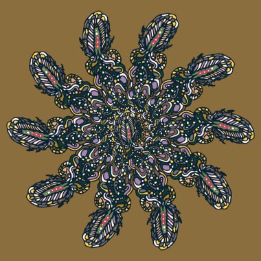 Stil zentangle yeni simetrik mandala doodle ile sanat esin kaynağı oldu. Duvar kağıdı, desen dolgularını, web sayfaları, yüzey dokuları için dekoratif nesne-ebilmek var olmak kullanılmış.