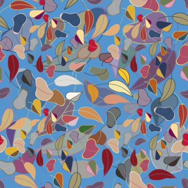 Güzel renk sonbahar yaprak düşmek seamless modeli.