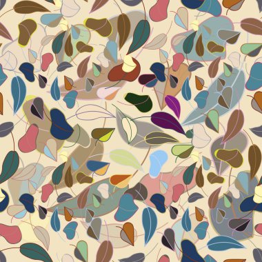 Güzel renk sonbahar yaprak düşmek seamless modeli.