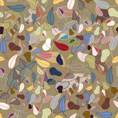 Güzel renk sonbahar yaprak düşmek seamless modeli.