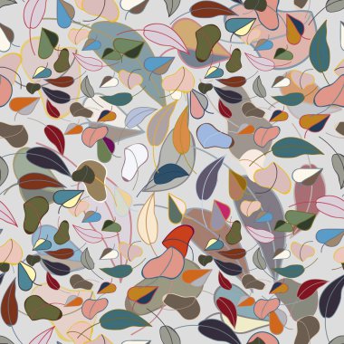 Güzel renk sonbahar yaprak düşmek seamless modeli.