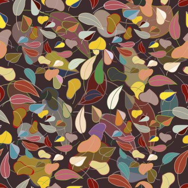 Güzel renk sonbahar yaprak düşmek seamless modeli.