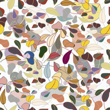 Güzel renk sonbahar yaprak düşmek seamless modeli.