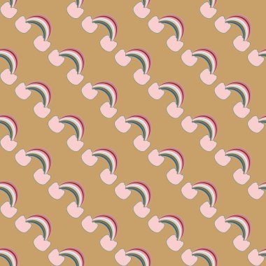 Gökkuşağı seamless modeli. Gökkuşağı Dizayn Tekstil, iç tasarım, keten, vb için. Şirin soyut çocuklar arka plan.