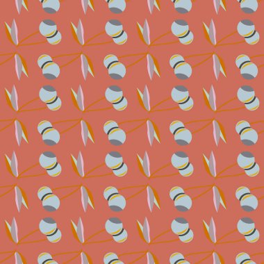 Kiraz, vektör çizim ile vektör seamless modeli 