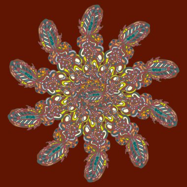 Stil zentangle yeni simetrik mandala doodle ile sanat esin kaynağı oldu. Duvar kağıdı, desen dolgularını, web sayfaları, yüzey dokuları için dekoratif nesne-ebilmek var olmak kullanılmış.