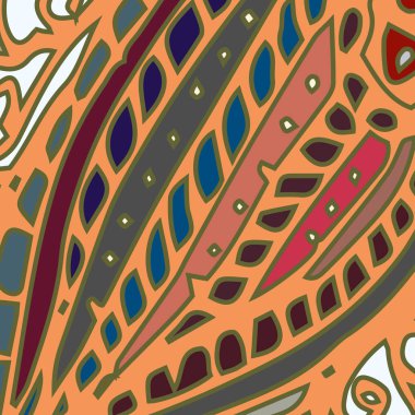 Zentangle arka plan çok renkli kaos seamless modeli örgü