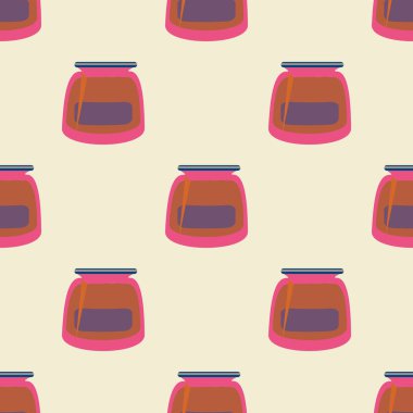 Kavanoz ile rustik ev konserve yeni dikişsiz desen arka planı için.