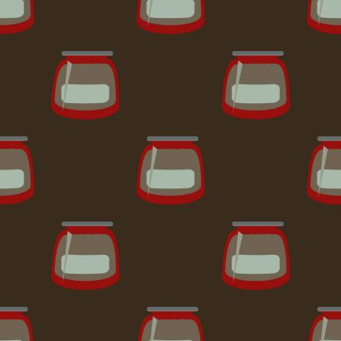 Kavanoz ile rustik ev konserve yeni dikişsiz desen arka planı için.