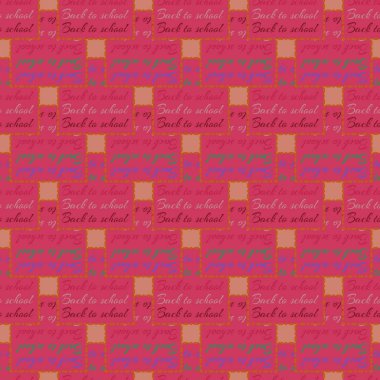 Okul hazırlıkları, arka plan için yeni dikişsiz desen. 