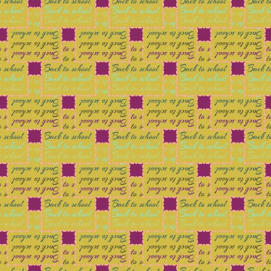 Okul hazırlıkları, arka plan için yeni dikişsiz desen. 