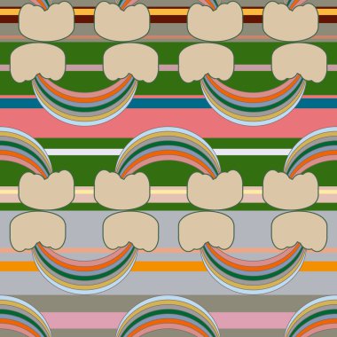 Gökkuşağı seamless modeli. Gökkuşağı Dizayn Tekstil, iç tasarım, keten, vb için. Şirin soyut çocuklar arka plan.