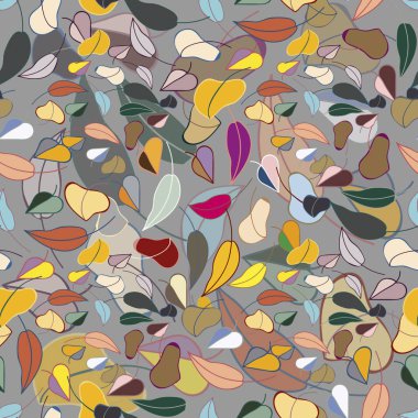 Güzel renk sonbahar yaprak düşmek seamless modeli.