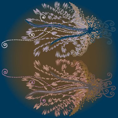 Yeni tasarım çalışmaları için el yapımı doodle ile soyut desen