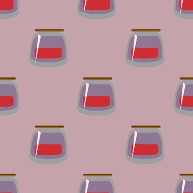 Kavanoz ile rustik ev konserve yeni dikişsiz desen arka planı için.