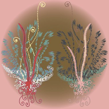 Yeni tasarım çalışmaları için el yapımı doodle ile soyut desen