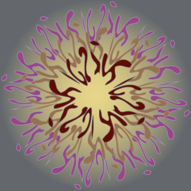 Yeni simetrik soyut mandala. Duvar kağıdı, desen dolgularını, web sayfaları, yüzey dokuları için dekoratif nesne-ebilmek var olmak kullanılmış.