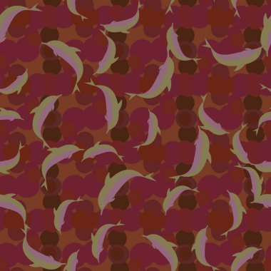 Renkli yunuslar Dikişsiz desen, çizim