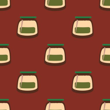 Kavanoz ile rustik ev konserve yeni dikişsiz desen arka planı için.