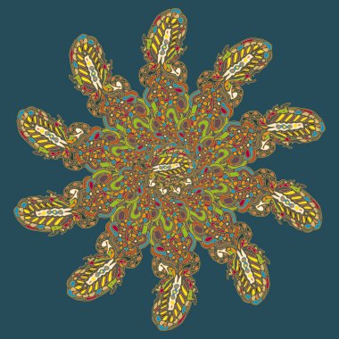 Stil zentangle yeni simetrik mandala doodle ile sanat esin kaynağı oldu. Duvar kağıdı, desen dolgularını, web sayfaları, yüzey dokuları için dekoratif nesne-ebilmek var olmak kullanılmış.