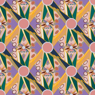 soyut geometrik renkli seamless modeli. vektör çizim