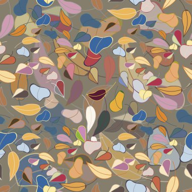 Güzel renk sonbahar yaprak düşmek seamless modeli.