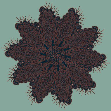 Stil zentangle yeni simetrik mandala doodle ile sanat esin kaynağı oldu. Duvar kağıdı, desen dolgularını, web sayfaları, yüzey dokuları için dekoratif nesne-ebilmek var olmak kullanılmış.