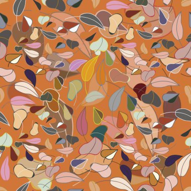 Güzel renk sonbahar yaprak düşmek seamless modeli.