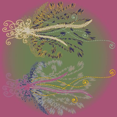 Yeni tasarım çalışmaları için el yapımı doodle ile soyut desen