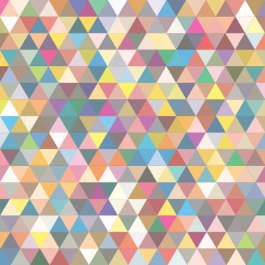 Sorunsuz üçgenler desen. Arka plan ile renkli geometrik şekiller. Vektör