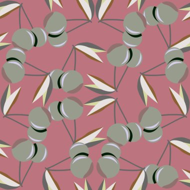 Kiraz için arka plan ile renkli seamless modeli. 