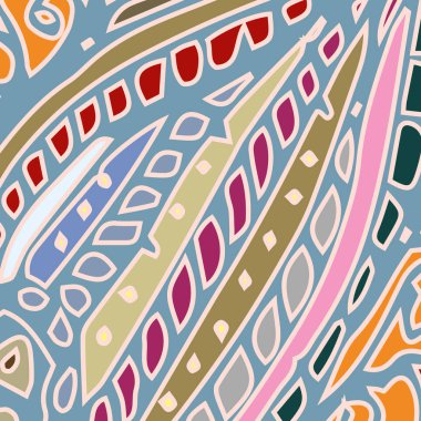 Zentangle arka plan çok renkli kaos seamless modeli örgü