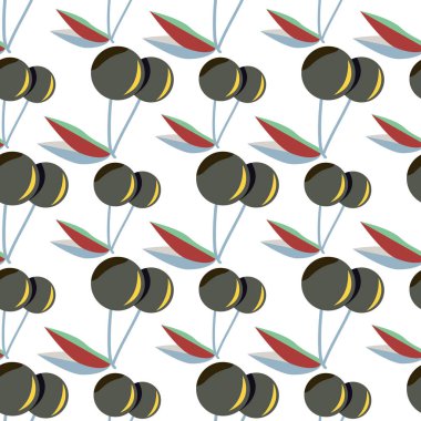 Kiraz için arka plan ile renkli seamless modeli. 
