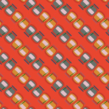 simetrik soyut desen, vektör çizim oluşturma 