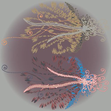 Yeni tasarım çalışmaları için el yapımı doodle ile soyut desen