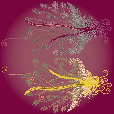 Yeni tasarım çalışmaları için el yapımı doodle ile soyut desen