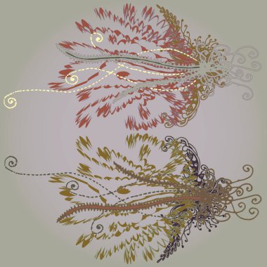 Yeni tasarım çalışmaları için el yapımı doodle ile soyut desen